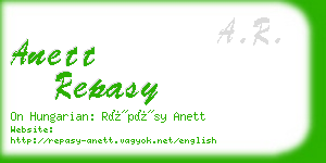anett repasy business card
